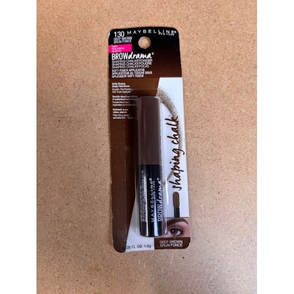 Maybelline Brow Drama Shaping Chalk Deep Brown 130‎ Soft Touch Applicator